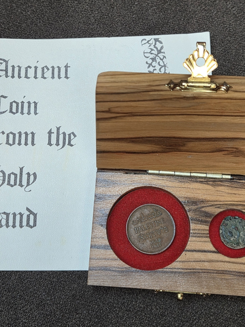 Widow's Mite Ancient Biblical Coin in Display Case